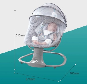 Balansoar electri 3 in 1 pentru bebelusi, bluetooth, telecomanda