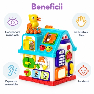 Casuta interactiva Music House – Centru de activitati educative si muzicale cu 20+ functii - Img 6