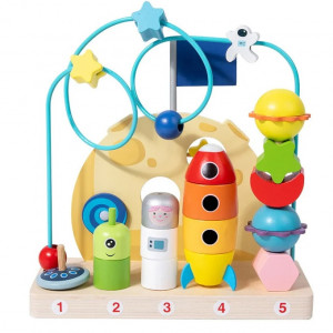 Circuit Montessori 2 in 1 din Lemn, Galaxy