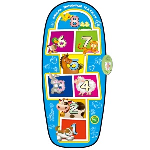 Covor muzical interactiv sotron cu 8 sunete de animale, 138 x 59 cm