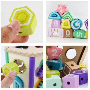 Cub montessori cu activitati de sortare si snuruit, Shape