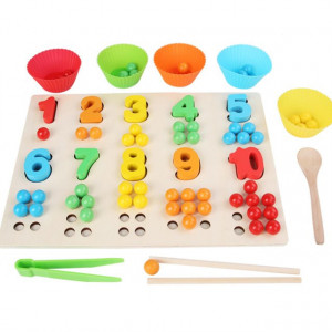 Joc educativ dexteritate, asociere si numarat, 4 in 1