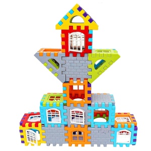 Joc STEM de constructie si inginerie 2D si 3D din ABS, cutie depozitare, 186 piese
