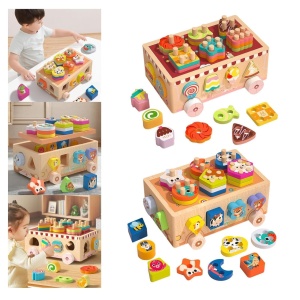 Jucarie educativa de sortat forme geometrice si tras