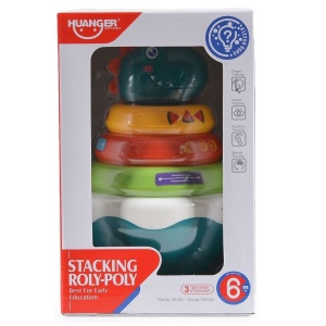 Jucarie interactiva de stivuti roly-poly cu sunete - Dinozaur