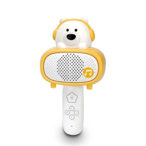 Jucarie karaoke 2 in 1, microfon si boxa, cu bluetooth si telecomanda - Ursulet
