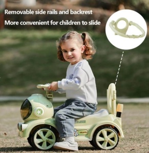 Masinuta eletrica ride-on pentru copii cu lumini LED, muzica si maner parental reglabil, 2-4 ani, rosu - Img 11