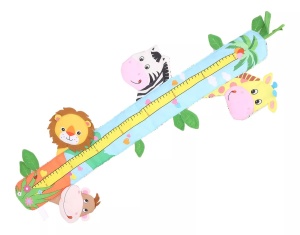 Masuratoare de perete pentru copii, 140 cm, Animalute