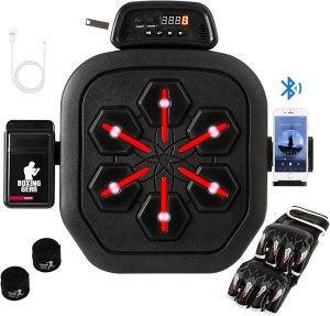 Panou de box inteligent pentru perete cu manusi si accesorii incluse, pentru copii sau adulti