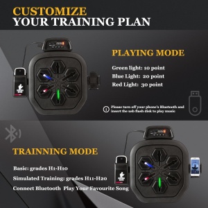 Panou de box inteligent pentru perete cu manusi si accesorii incluse, pentru copii sau adulti - Img 11