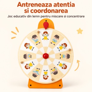 Panou de perete cu activitati Montessori Viga – Recunoaste emotia, 56.5 cm - Img 4