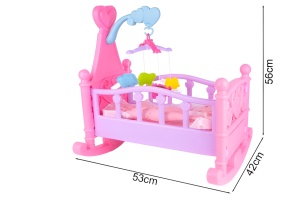 Patut balansoar cu papusa, carusel suspendat si accesorii incluse - Sweet Baby