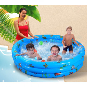 Piscina gonflabila pentru copii, Paradisul Oceanelor, PVC, 100 x 40 cm, Albastru