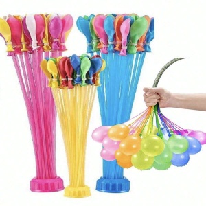 Set 111 baloane cu apa, injector apa, latex/plastic, multicolor