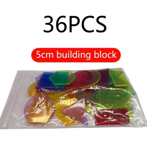 Set 36 forme geometrice transparente, 5 cm