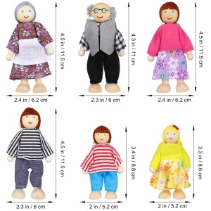 Set 6 Figurine din Lemn, Familia