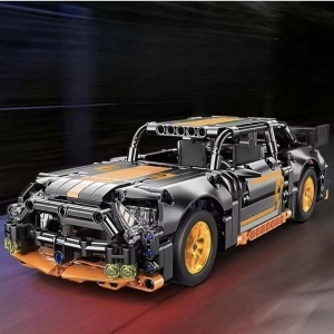 Set de constructie Masina de curse Supercar, cu mecanism pull-back si usi functionale – 470 piese - Img 3