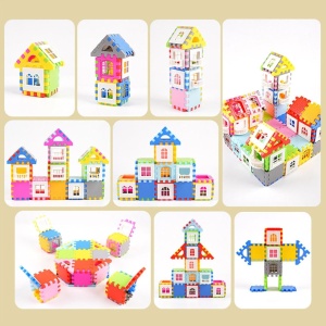Set de constructie pentru copii cu 115 piese si figurine
