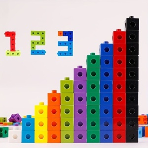 Set de constructie cuburi interconectabile, 117 piese