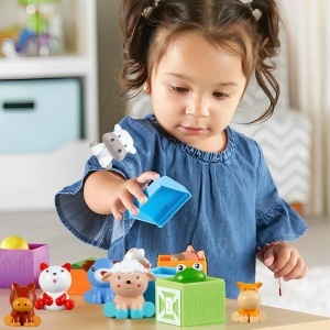 Set de joaca de sortat si asociat cu animalute de la ferma, 20 piese