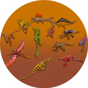 Set educativ cu figurine si proiector pentru copii - Dinozauri - Img 4