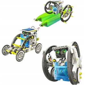 Set educativ STEM 14 in 1 Robot cu energie solara