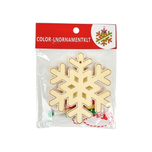 Set figurina fulg de nea de pictat din lemn, activitati craft, 12 cm