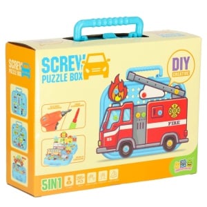 Set jucarii de constructie cu bormasina, 285 piese, Masinute