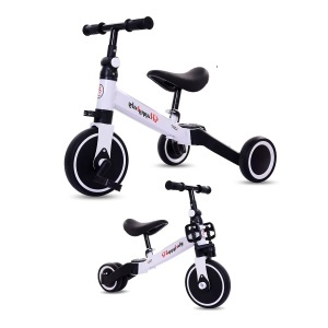 Tricicleta evolutiva 3 in 1 cu si fara pedale, 1-4 ani, alb