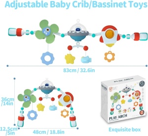 Arcada interactiva muzicala 2 in 1, patut si carucior, Astronaut
