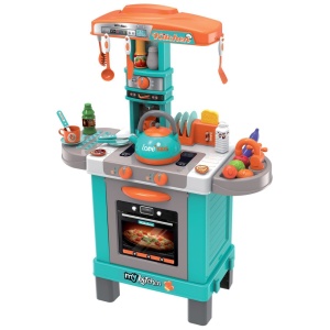 Bucatarie de jucarie cu 29 accesorii incluse, Little Chef, Verde