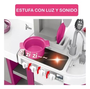 Bucatarie mare cu accesorii incluse pentru copii, Happy Kitchen, Mov