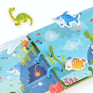 Carte cu activitati cu activitati, stickere repozitionabile, 10 pagini, Animale