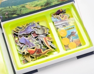 Carte magnetica puzzle pentru copii – Dinozauri