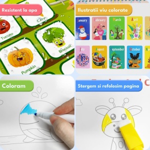 Carte Montessori cu activitati multiple, prescolari, 32 pagini