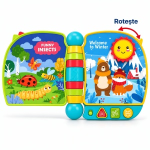 Carticica interactiva My First Activity Book, cu animale, sunete muzicale si activitati - Img 5
