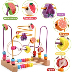 Cricuit Montessori exersare motricitate, abac, Fructe