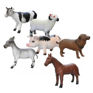 Figurine mari cu animale de la ferma, 28-35 cm