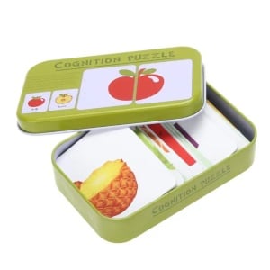 Joc cognitiv de asociere imagini, Cutie metalica, Fructe