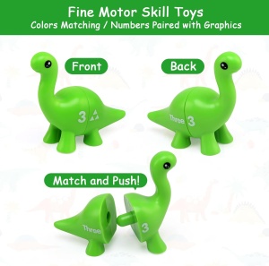 Joc educativ de asociere cu dinozauri, 26 piese, cifre