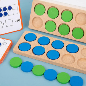 Joc educativ de numarat si calcule cu jetoane, 22 piese