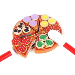 Joc educativ din lemn, feliator pizza