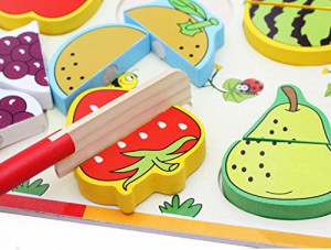 Joc motricitate si puzzle 3D de feliat, Fructe