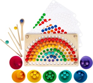 Joc sortare pe culori si dezvoltare motricitate, Cups and balls