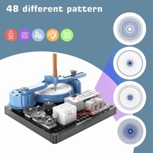 Kit STEM Spirograf electric cu angrenaje si desen automat – 48 modele - Img 14