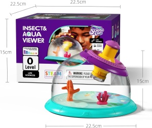 Lupa vizor pentru observarea insectelor si a pestilor, telescop cu marire x5 si rotire 360 - Img 4