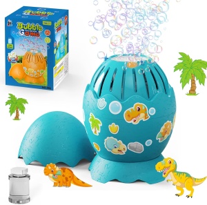 Masina automata de baloane pentru copii, model ou de dinozaur, 10000+ baloane/min, lumini LED, accesorii incluse - Verde