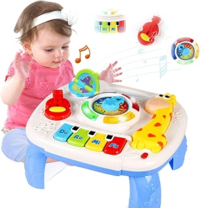 Masuta interactiva 2 in 1 cu activitati, Girafa