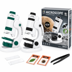 Microscop 2 in 1 pentru copii, portabil, marire 60–180x - Img 2