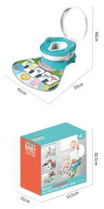 Olita interactiva 4 in 1 cu covoras muzical, Albastru
